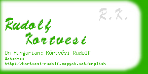 rudolf kortvesi business card